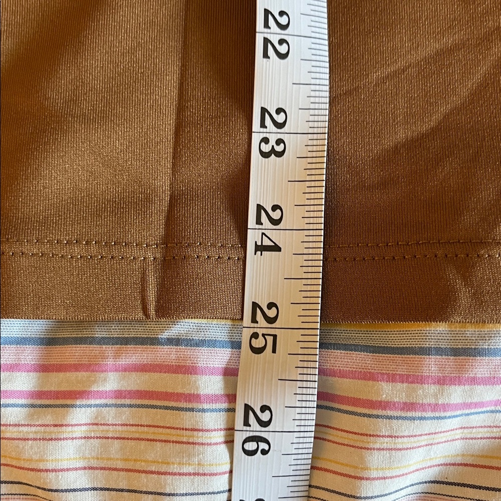 Susan Graver Liquid Knit Tan Mock Turtleneck Top M NWOT - Picture 8 of 8